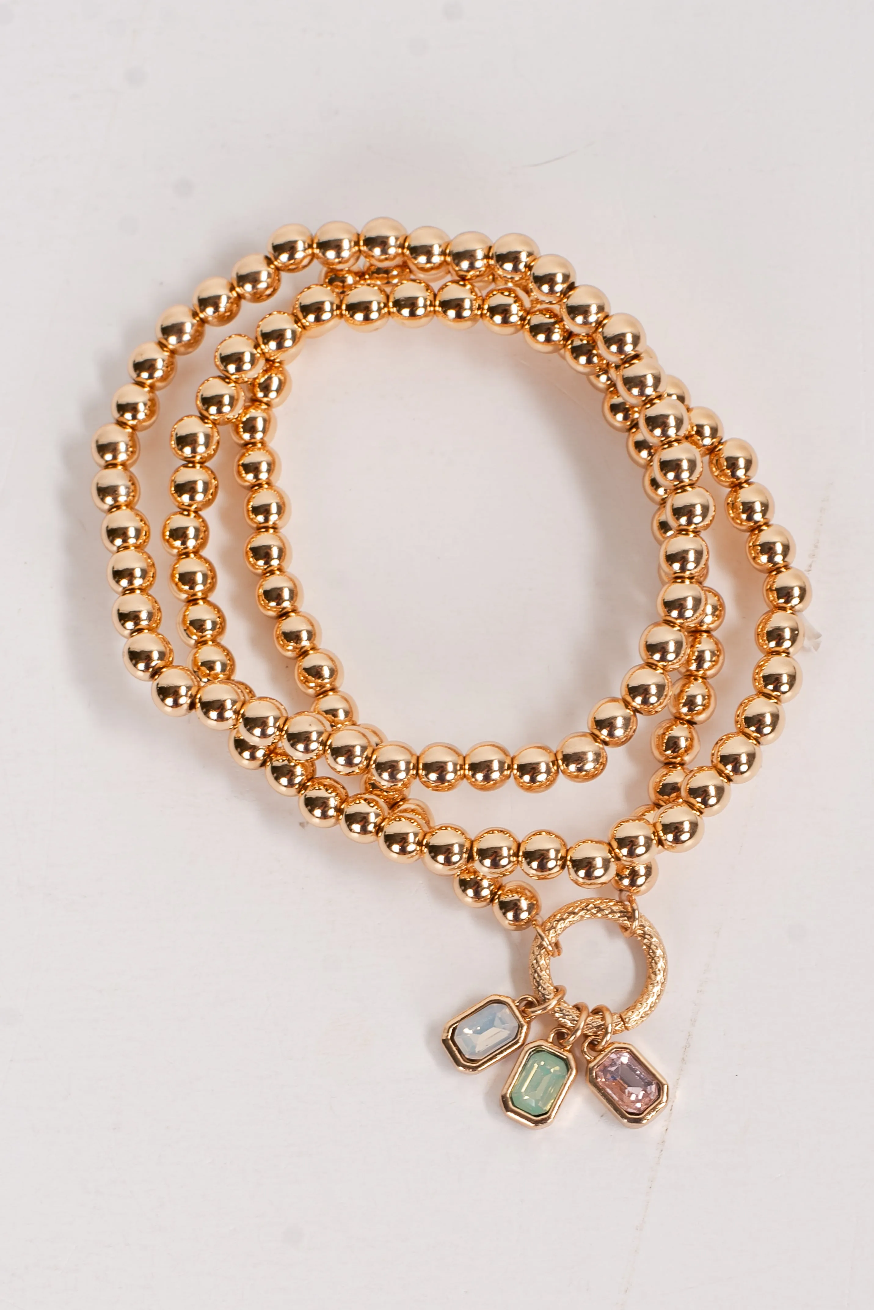 Set gelang manik manik berlapis emas elegan dari koleksi SUPERTOGEL