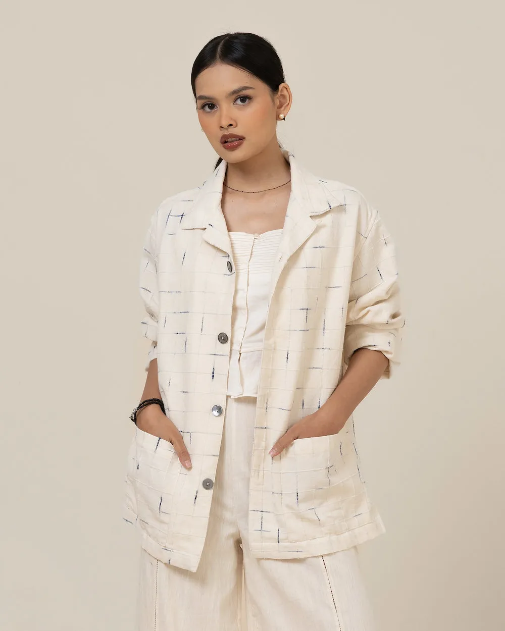 NYALABET Canvas Overshirt in Ikatan casual wear