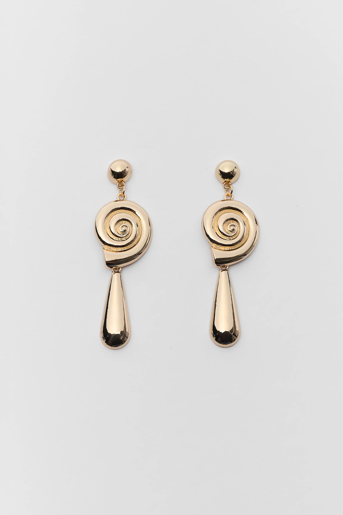 Gold Shell Drop Earrings GOGO90 anting gantung model kerang emas untuk wanita