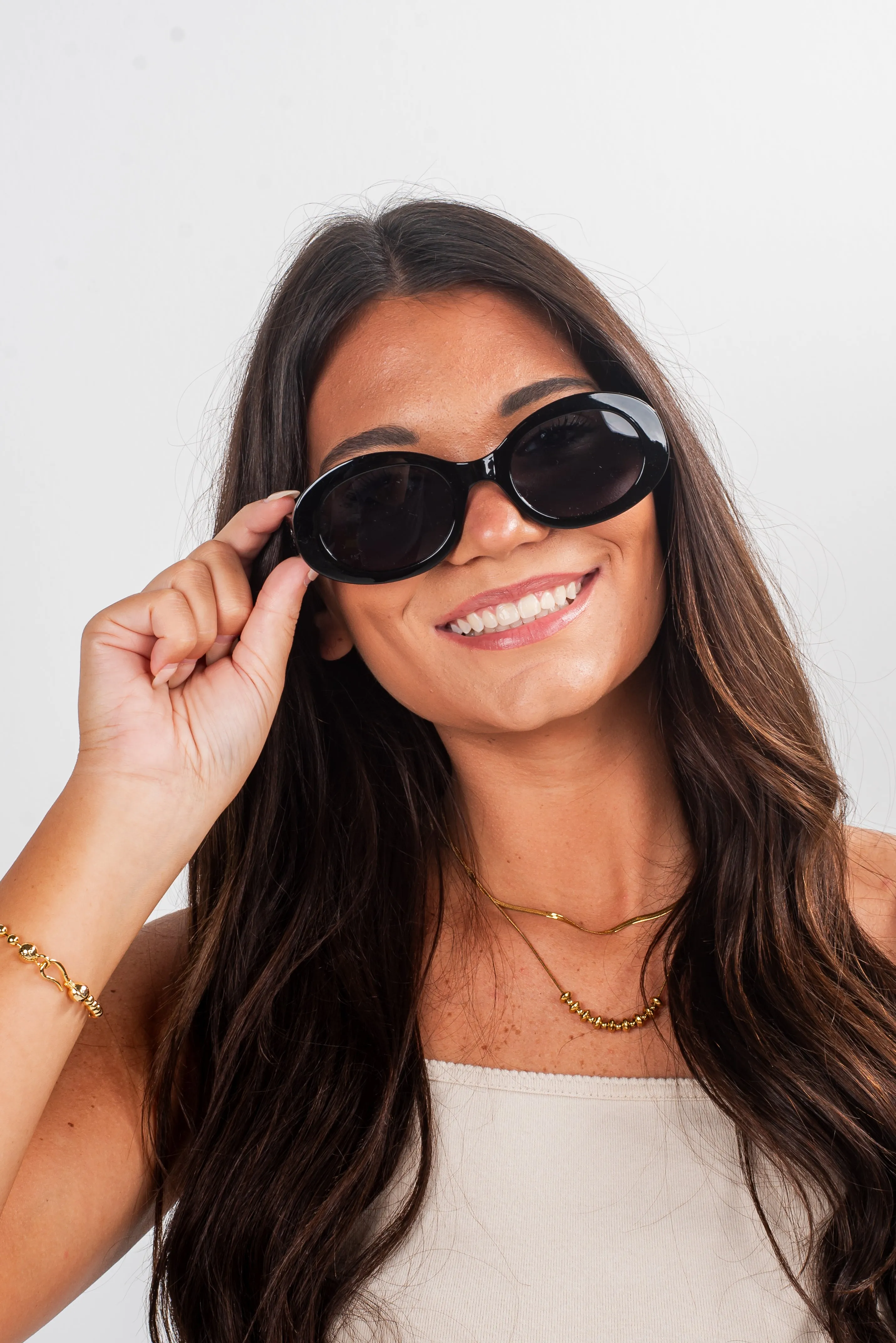 JET88BET Main Frame Oval Sunglasses stylish warna hitam dan tortoise