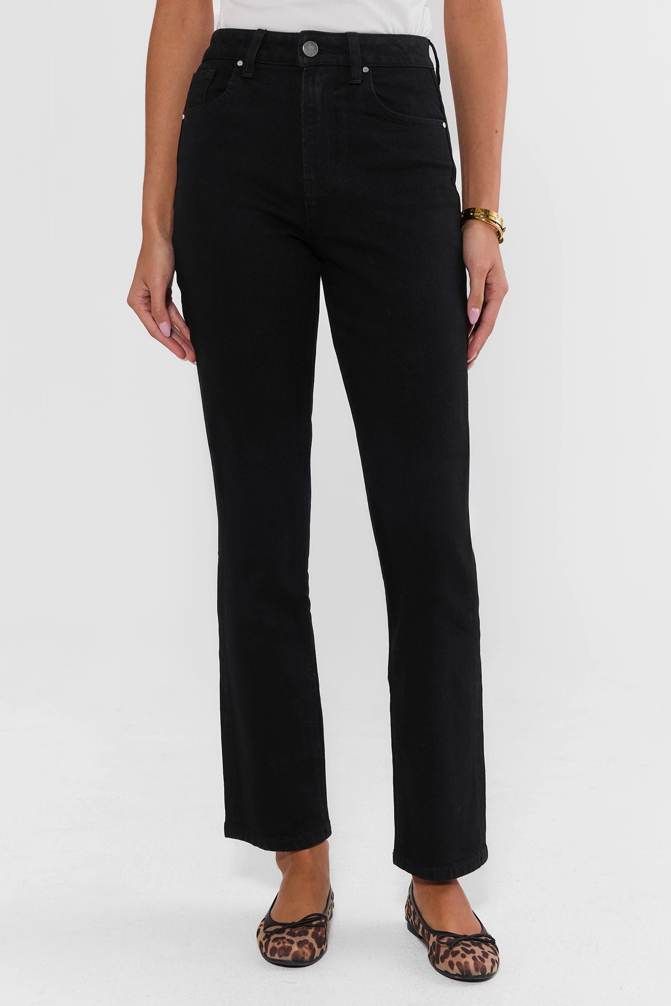 GAMPANG WD Molly Black Straight Leg Jeans model celana denim hitam