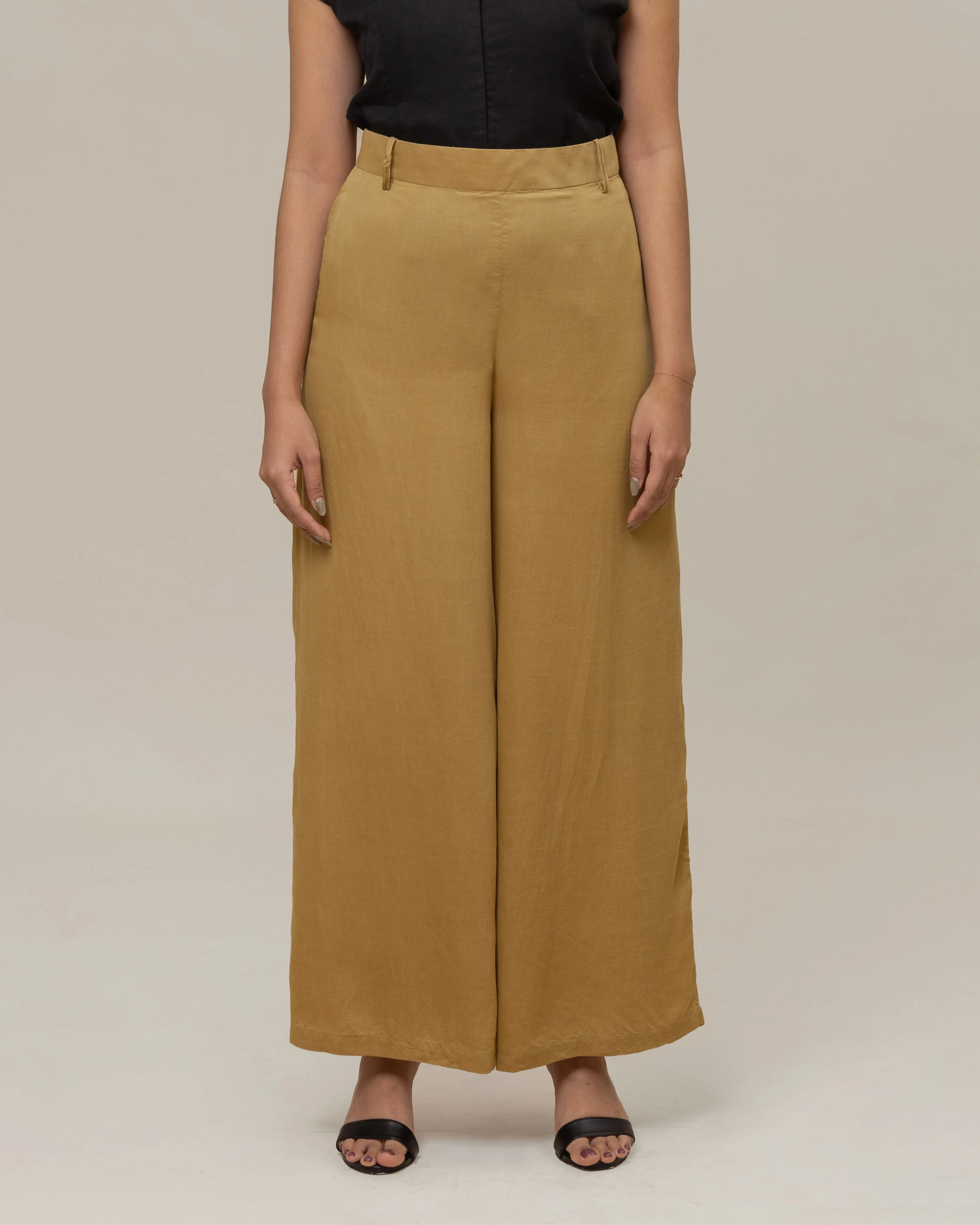 GAMPANG WD Palazzo Pants in Plants celana panjang wanita