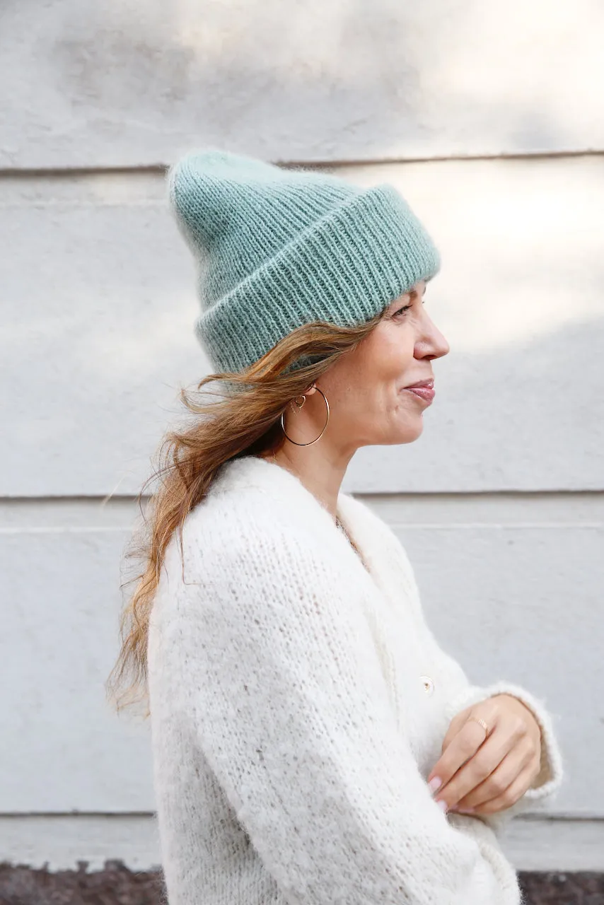 MAINCUY Sky High Hat urban beanie rajut modern dengan lipatan tebal