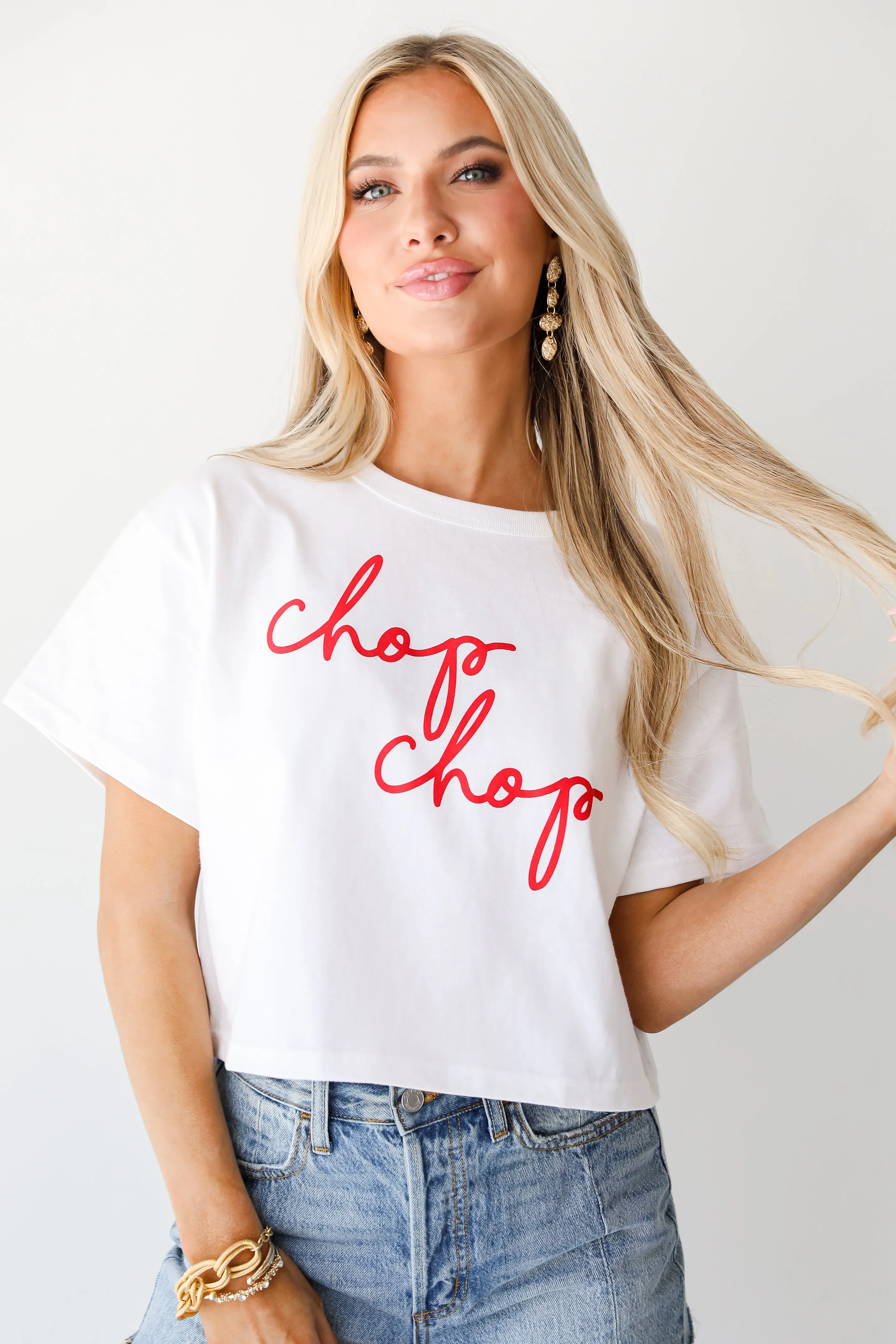 White Chop Chop Cropped Tee warna putih dari W69 untuk gaya casual